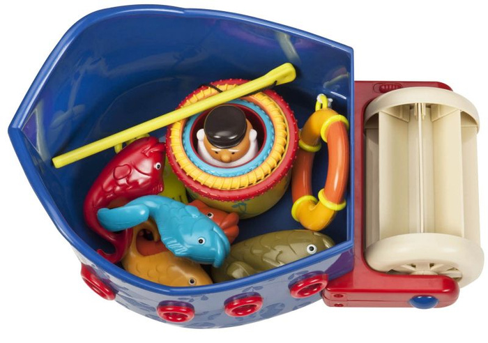 Zestaw zabawek do kąpieli statek rybacki Fish & Splish B.Toys BX2204Z zabawy w łazience na plaży