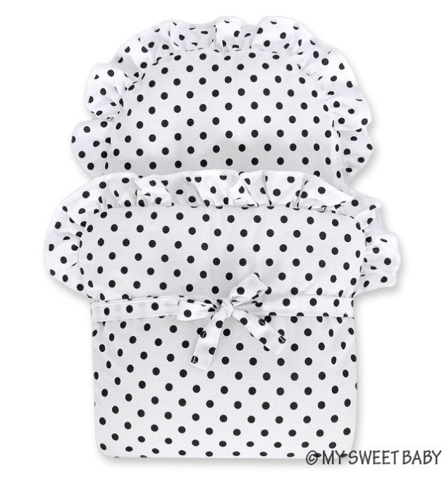 Wiklinowy wózek Biel i groszki 71699738-My Sweet Baby, zabawki dla dziewczynek