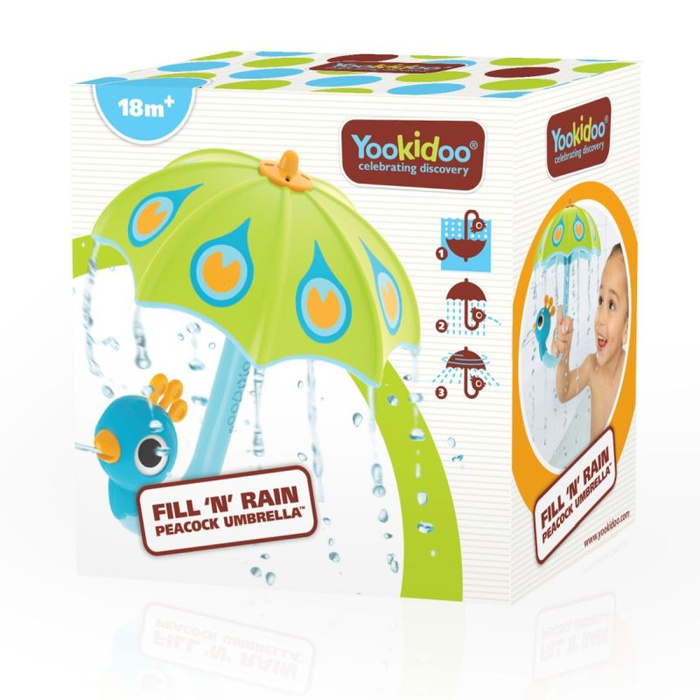 Prasolka dla dzieci Paw tryskający wodą zielona Yookidoo YO40323___ON Zabawka do kąpieli