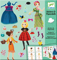 Naklejki dla dzieci do wielokrotnego użycia, Fashion, DJ09691-Djeco, akcesoria dla dziewczynek