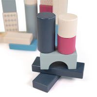 Kolorowe drewniane klocki 34044-Bigjigs Toys, drewniane klocki dla dzieci