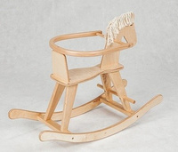 Drewniany koń na biegunach Maurycy, zabawka dla kilkulatka