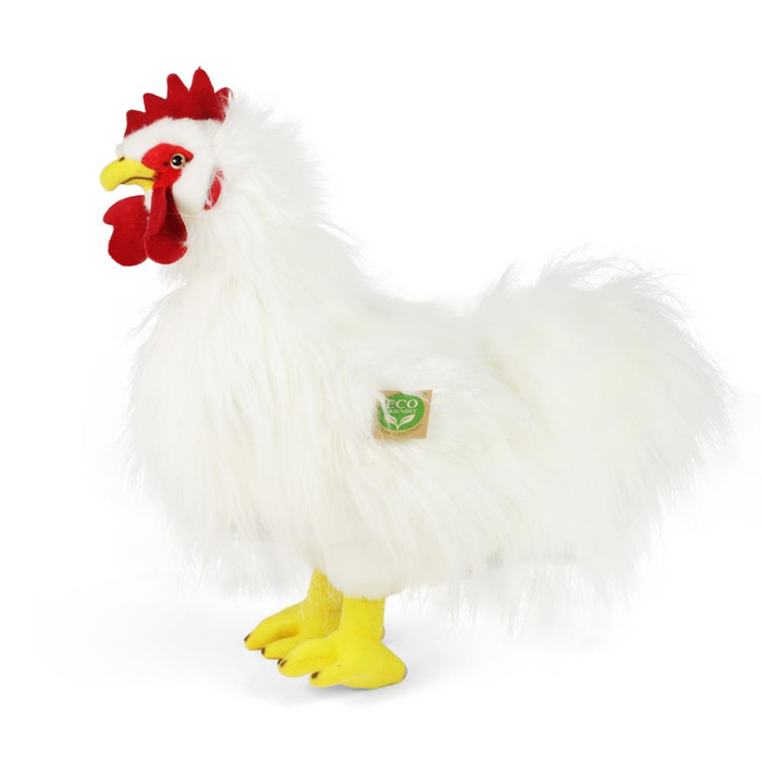 Pluszowy biały kogut 33 cm Rappa 211230