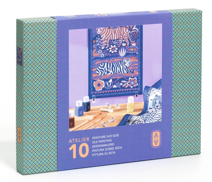 Zestaw artystyczny dla dorosłych Atelier Grands Augustins Atelier10 malowanie na jedwabiu Djeco GA10010