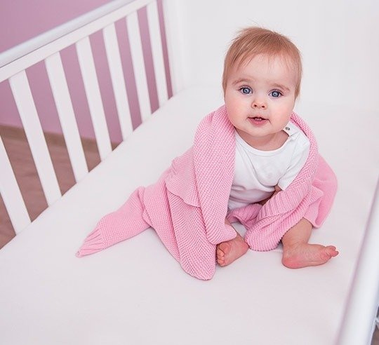 Bambusowy koc Candy pink różowy LL0362-Lullalove, kocyki dla dzieci