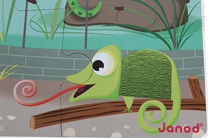 Puzzle sensoryczne 20 elementów Wycieczka do zoo Janod J02774