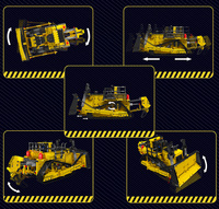 Klocki konstrukcyjne Mould King 15084 Buldożer zdalnie sterowany Model budowlany 1508 elementów