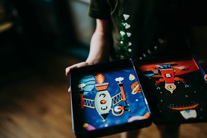 Kreatywna układanka magnetyczna Rakiety kosmiczne MP63823-Mudpuppy, zestawy kreatywne