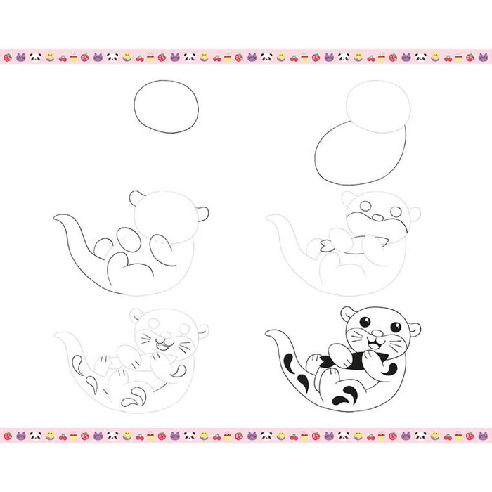 Zestaw kreatywny Rysowanie krok po kroku Modele kawaii 20 rysunków J09156 Janod