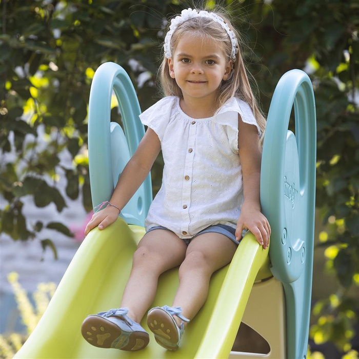 Stabilna Zjeżdżalnia ogrodowa Smoby 820302 Ślizg 230 cm Tor wodny dla dzieci Ślizgawka do aktywnej zabawy