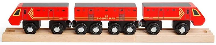 Drewniany pociąg pocztowy do kolejki dla dzieci Bigjigs Rail BJT501