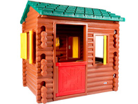 Domek ogrodowy Little Tikes 4869 Chata z belek ze stolikiem kominkiem i telefonem do kreatywnej zabawy