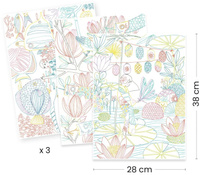 Obrazy do kolorowania w teczce Japonia Djeco DJ08694 komplet 3 dużych obrazów