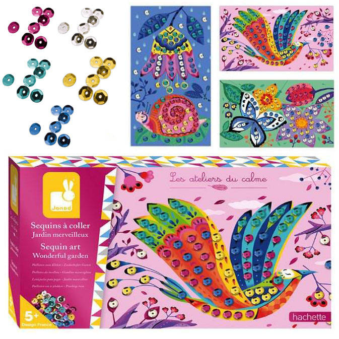 Zestaw kreatywny Urokliwe cekiny Cudowny ogród +5 J07946-Janod, zestaw artystyczny