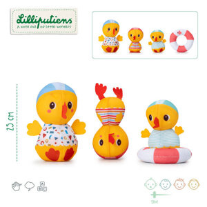 Zestaw 3 kaczuszek do kąpieli Nauka pływania Lilliputiens 83544