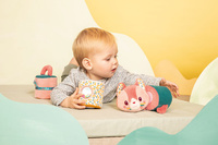 Wałek dźwiękowy 4-elementowy Kotka Jeanne Lilliputiens 83630 zabawki sensoryczne dla niemowląt i dzieci