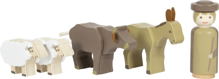 Drewniana stajenka bożonarodzeniowa dla dzieci Gwiazda Betlejemska Small Foot 12356