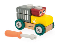 Samochód do składania Drewniana cysterna Miś Brico Kids Janod J06458