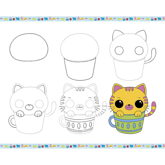 Zestaw kreatywny Rysowanie krok po kroku z brokatowymi markerami 20 rysunków i kolorowanek Janod J09157