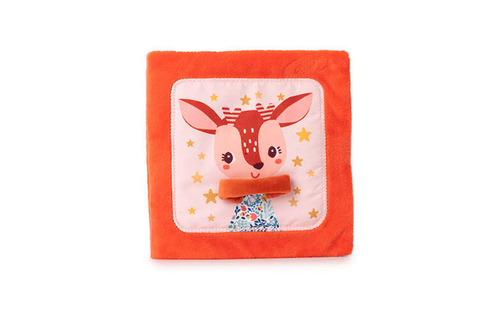 Miękka książeczka aktywizująca z mini-komforterem sarenka Stella i jej przytulanka 83491 Lilliputiens