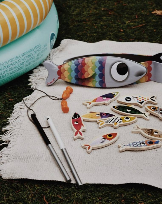 Magnetyczny zestaw dla dzieci Rybki J08209-Janod, gra zręcznościowa