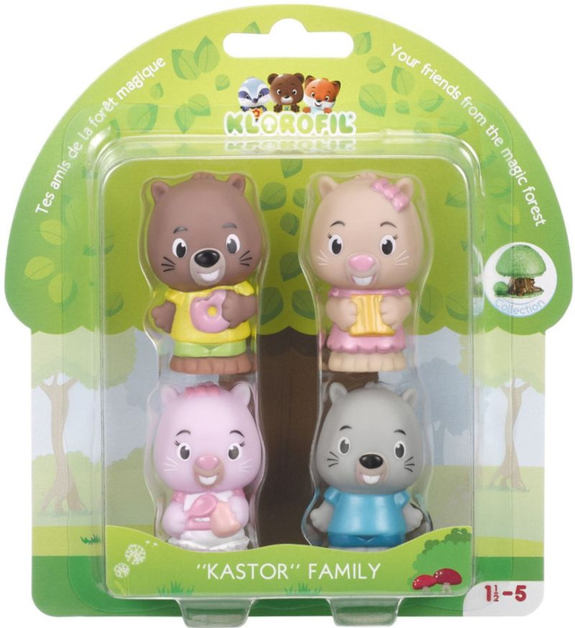 Rodzina bobrów Kastor Klorofil 700303F figurki zwierząt dla dzieci