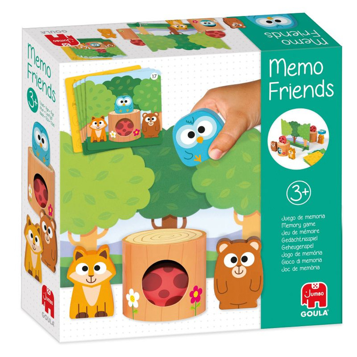 Drewniana gra memory dla dzieci Memo Przyjaciele Goula 53171