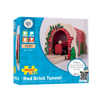 Drewniany, ceglany tunel do kolejki, BJT135-Bigjigs Rail