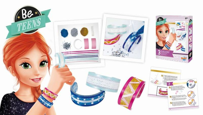 Zrób to sam - BROKATOWE BRANSOLETKI BE204-Buki, zestawy kreatywne dla dzieci