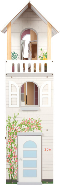 Domek dla lalek z wyposażeniem 3 piętrowa Dream Villa XL winda i balkon Small Foot 12730