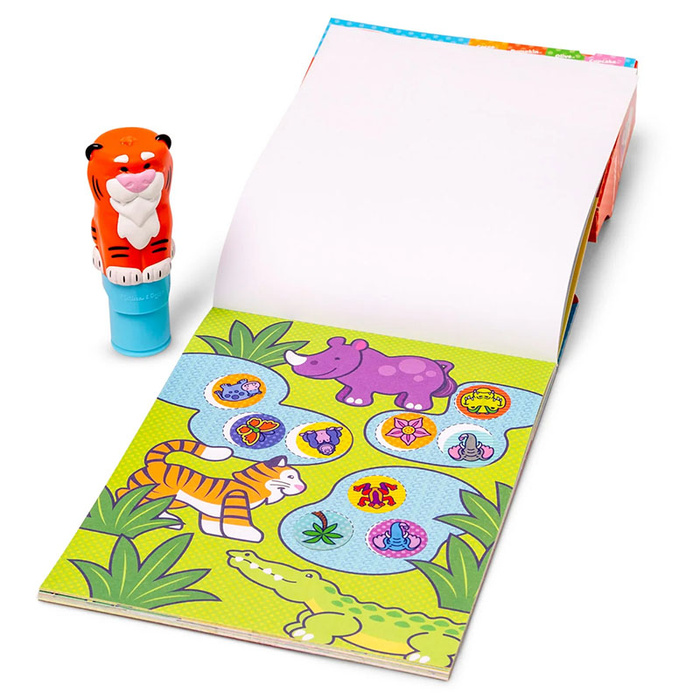 Sticker Wow stempel z naklejkami Tygrys 32014 Melissa & Doug książeczka z naklejkami