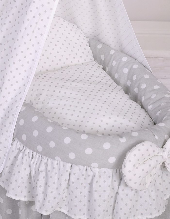 Kosz Mojżesza dla lalek Grey dot 2159583-My Sweet Baby, zabawki dla dziewczynek