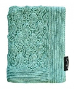 Kocyk ażurowy Boho szałwia LL5770-Lullalove, kocyki dla dzieci