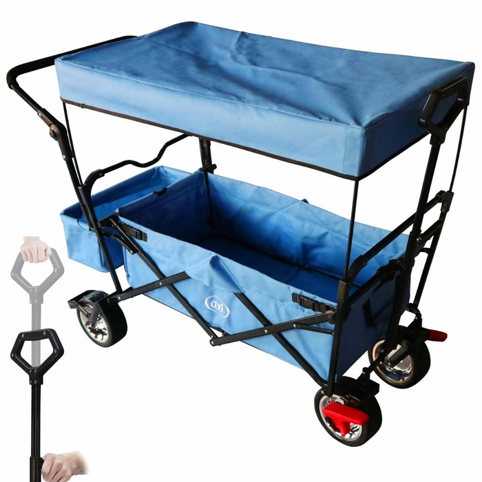 Składany Wózek plażowy AXI A031.193.08 z dachem hamulcem i torbą Udźwig do 80 kg do przewożenia rzeczy i zabawek