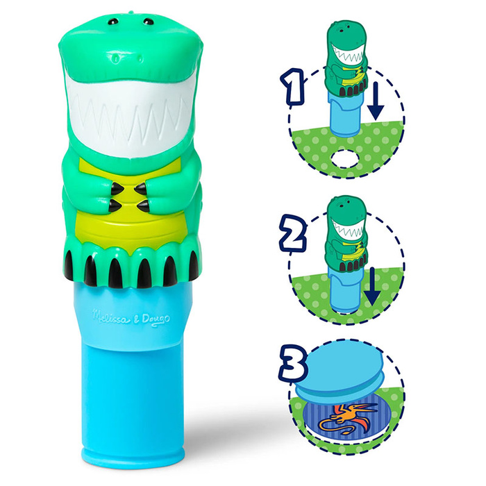 Sticker Wow stempel z naklejkami Dinozaur 32012 Melissa & Doug książeczka z naklejkami