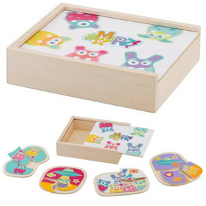 Świecąca drewniana układanka, 82975-Sevi, Marsjańskie stworki MRZ