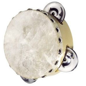 Mini tamburyn, naturalna skóra, goki