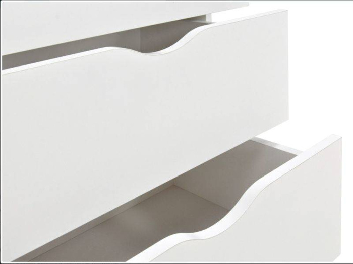 OUTLET Drewniana biała komoda z szufladami Sowy, meble do pokoju dziecka