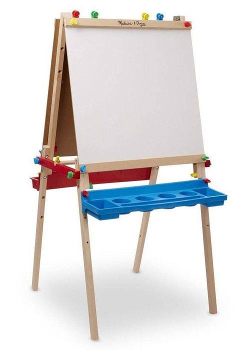 Drewniana tablica edukacyjna i sztaluga z regulacją Deluxe Melissa & Doug 11282 drewniane tablice edukacyjne