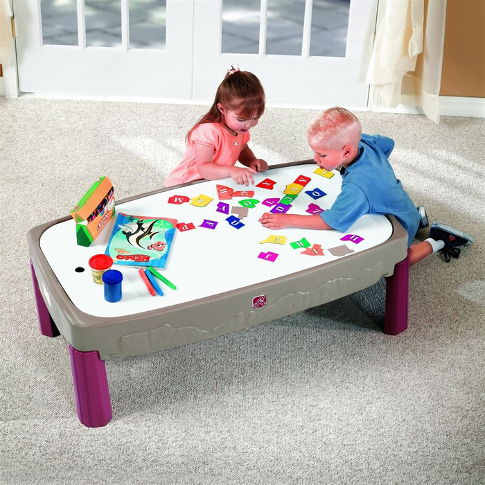 Wielopoziomowy Kanion z blatem Tor samochodowy Step2 7547 Stół z kolejką i akcesoriami dla dzieci do kreatywnej zabawy