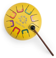 Bębenek językowy żółty Les Popipop Moulin Roty 661109 instrumenty dla dzieci