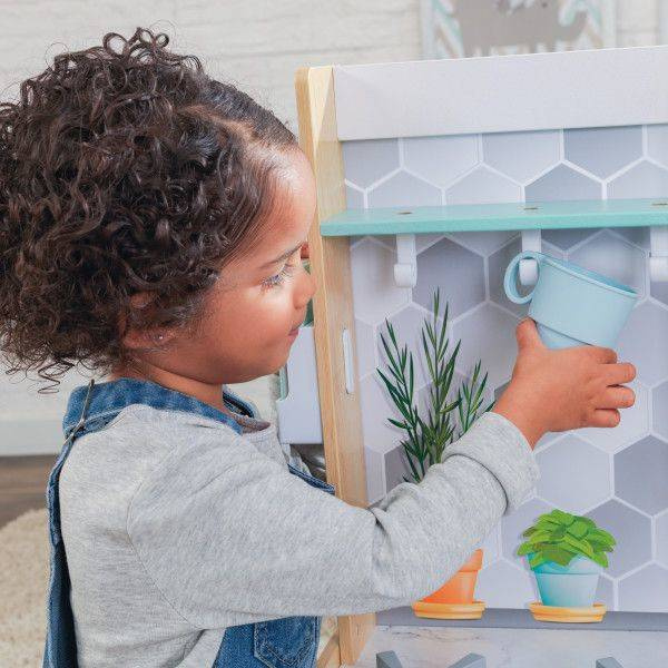 Kuchnia dla dzieci Lets Cook Natural z dźwiękiem i światłem KK53433-KidKraft, zabawki drewniane