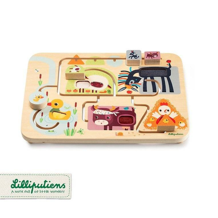 Drewniana tablica labirynt sensoryczny Farma 83339 Lilliputiens
