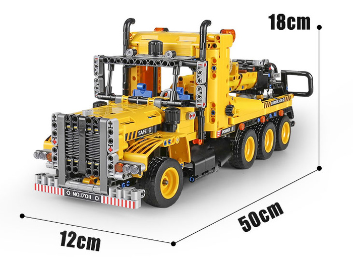 Klocki konstrukcyjne Mould King 17011 Holownik ciężarowy zabawka budowlana 1277 elementów