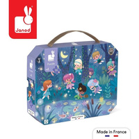 Puzzle w walizce Wróżki i lilie wodne 36 elementów Janod J02649 