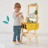 Duży sklep warzywniak z drewna i komplet akcesoriów 50 el. Farma J03322 Janod