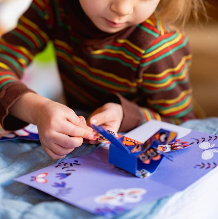 Zestaw kreatywny Przestrzenne kartki pop-up 3D Zwierzęta 6+ J07987-Janod, zestaw artystyczny