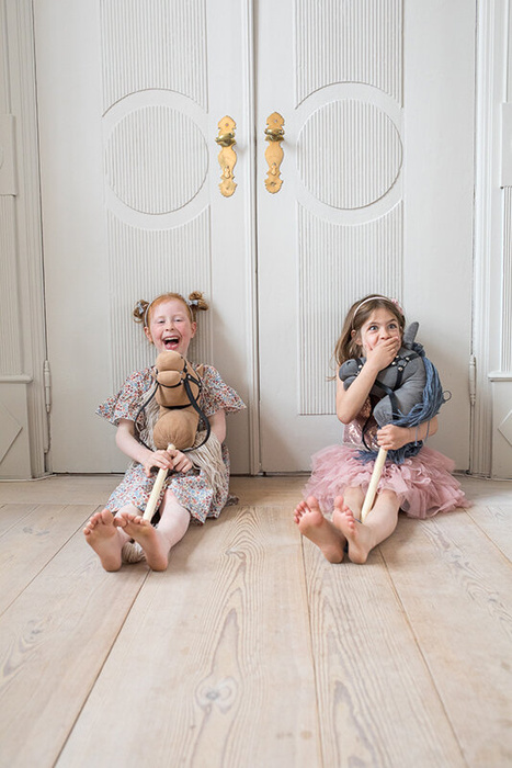 Hobby Horse Koń na kiju beżowy z otwartą buzią Astrup 84364