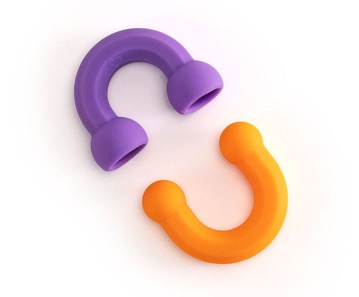 Półokrągłe klocki silikonowe Plip Links Fat Brain Toys FA490-1 klocki dla dzieci