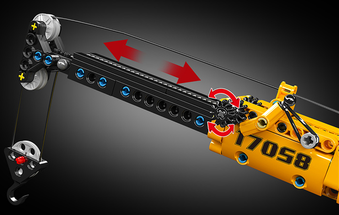 Klocki konstrukcyjne Mould King 17058 Zestaw do budowy modelu dźwigu mobilnego 997 elementów
